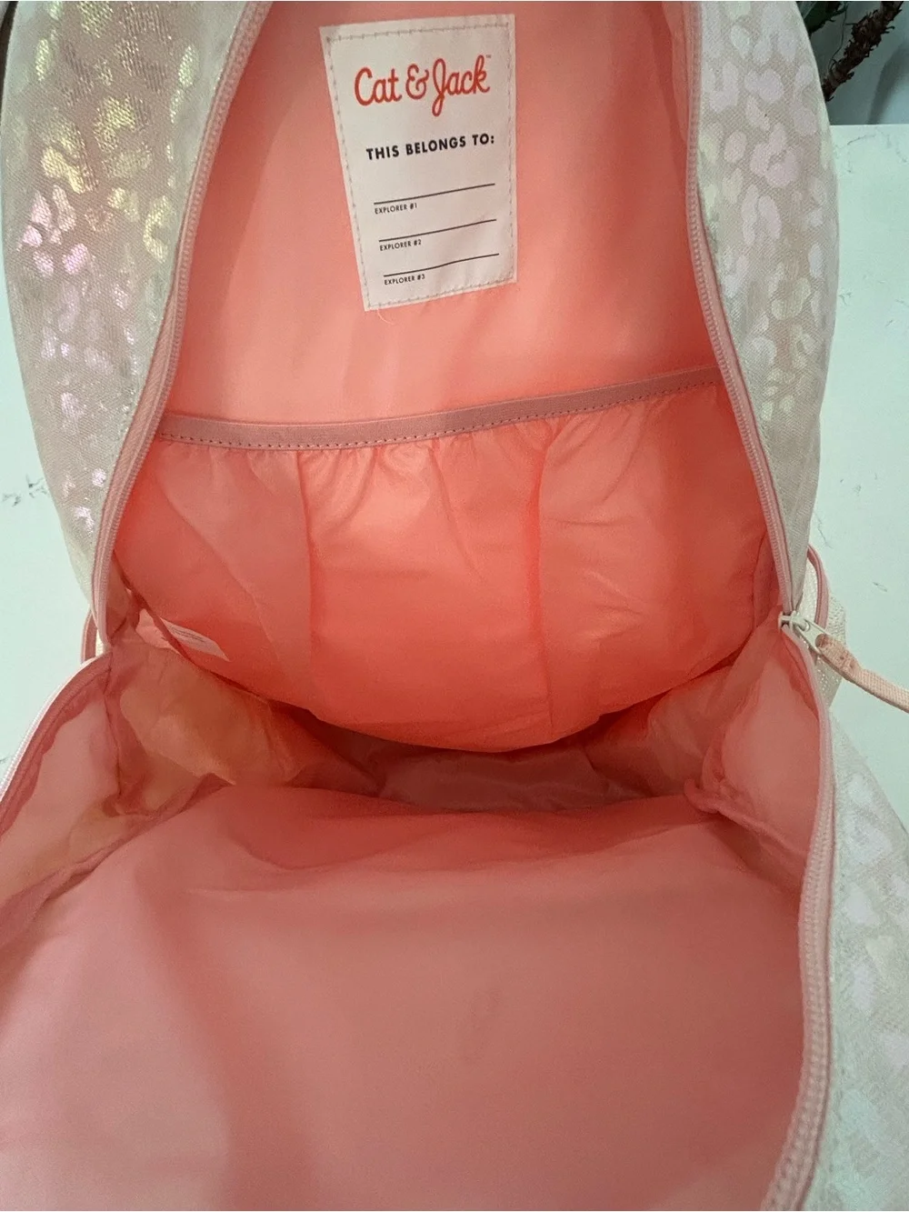 Pink Iridescent Leopard Print Backpack - Cat and Jack Bag